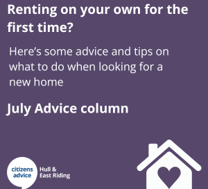 Renting somewhere on your own for the first time?